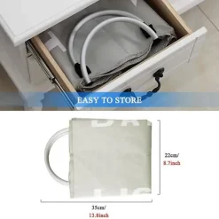 OCEAN Tvättillbehör-Dubbel stor tvättkorg, hopfällbar smutsig tvättkorg（lig