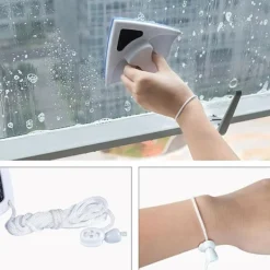 Fönsterrengöring-Dubbelsidig fönsterputsare med magnet och triangulär design