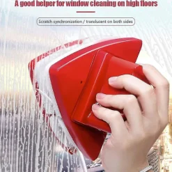 Fönsterrengöring-Dubbelsidig fönsterputsare Glasfönstermagnet Rengöringsverktyg, 5-växlad justerbar magnetisk glidtvättborste Verktyg
