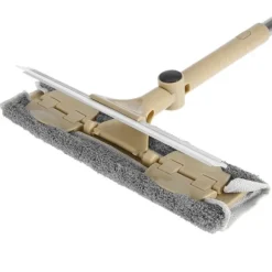 Fönsterrengöring-Dubbelsidig Khakifärgad Fönsterputsare Effektiv Mångsidig Skrapa Borste