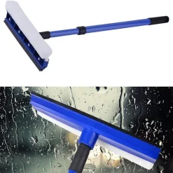 Fönsterrengöring-Dubbelsidig Vindruteskrapa med Handtag