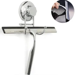 Fönsterrengöring-Duschabzieher, Fönsterdragsrenare i Rostfritt Stål med Utbytbart Torkblad till Badrumsfönsterdragsrenare för Badrumsspegel Fönsterglas