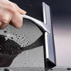 Fönsterrengöring-Duschabzieher, Fönsterdragsrenare i Rostfritt Stål med Utbytbart Torkblad till Badrumsfönsterdragsrenare för Badrumsspegel Fönsterglas