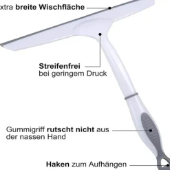 Fönsterrengöring-Duschglas torkare, universell väggmonterad duschskrapa, icke-märkande glasrengöring, används för spegel, kakelrengöring, off-white