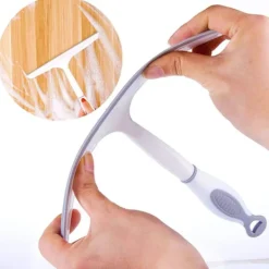 Fönsterrengöring-Duschglas torkare, universell väggmonterad duschskrapa, icke-märkande glasrengöring, används för spegel, kakelrengöring, off-white