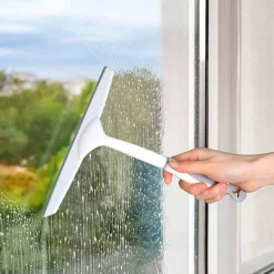 Fönsterrengöring-Duschglas torkare, universell väggmonterad duschskrapa, icke-märkande glasrengöring, används för spegel, kakelrengöring, off-white