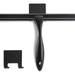 Fönsterrengöring-Duschraka, 10 tum, Ränderfri, Matt Svart, Allround