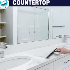 Fönsterrengöring-Duschraka, 10 tum, Ränderfri, Matt Svart, Allround