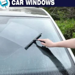 Fönsterrengöring-Duschraka, 10 tum, Ränderfri, Matt Svart, Allround