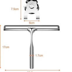 Fönsterrengöring-Duschraka av rostfritt stål, Silikon Duschraka wi,ZQKLA