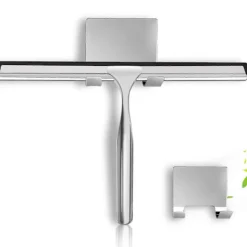 Fönsterrengöring-Duschraka för glasdörrar, rostfritt stål med självhäftande krok, 10 mångsidiga fönsterrakar