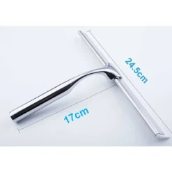 Fönsterrengöring-Duschrakel fönsterrakel hushåll vatten rostfritt stål 24,5 x 17 cm rengöringsskrapa för badrumsfönster