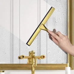 9484896355504 Fönsterrengöring-Duschskrapa - Duschskrapa med hållare - Rostfritt stål och silikon - Skrapa dusch - Skrapa - Fönsterskrapa - Duschskrapa - För s