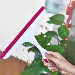 Fönsterrengöring-Duschskrapa, badrum och duschskrapa, hushållsvatten skrapa glas spegel dusch plast