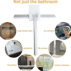 Fönsterrengöring-Duschskrapa, dörrskrapa, silikon/gummi glastorkare, rengöringsskrapa