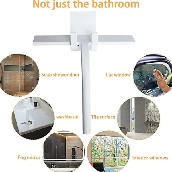 Fönsterrengöring-Duschskrapa, dörrskrapa, silikon/gummi glastorkare, rengöringsskrapa