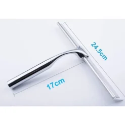 Fönsterrengöring-Duschskrapa, Duschskrapa i rostfritt stål med speciell sugkrok för upphängning på väggen