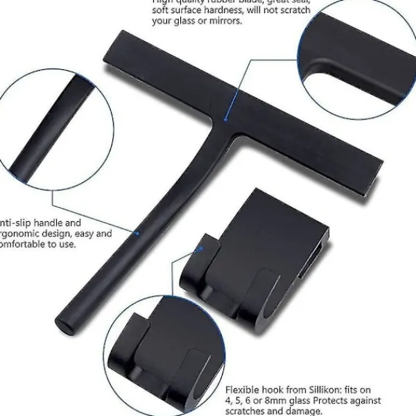 Fönsterrengöring-Duschskrapa Duschskrapa Silikon Ingen Borrning Badrumsskrapa, Fönster
