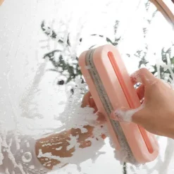 Fönsterrengöring-Duschskrapa för glasdörrar - Fönsterskrapa med långt handtag - Badrumsrengöringsverktyg, fönsterputs