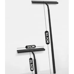 Fönsterrengöring-Duschskrapa, golvskrapa med teleskophandtag, multifunktionell duschskrapa, effektiv golvskrapa med krokar för hemmet