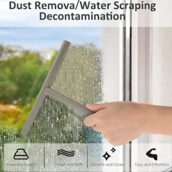 Fönsterrengöring-Duschskrapa, Grå Silikon Duschskrapa, Duschskrapa