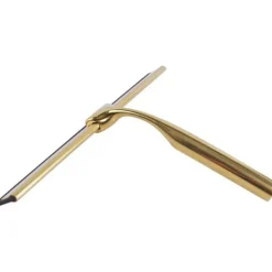 Fönsterrengöring-Duschskrapa i rostfritt stål med halkfritt handtag för badrum, bilrutor - Guld