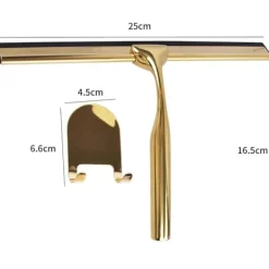 Fönsterrengöring-Duschskrapa med halkfritt handtag för badrumsdörr, bilbackspegel med torkarkrok