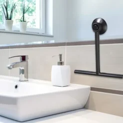 Fönsterrengöring-Duschskrapa med sugkoppshållare - Svart - Fönsterskrapa