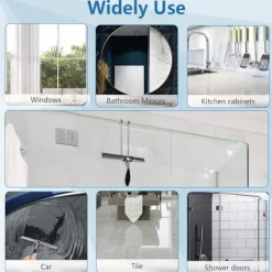 Fönsterrengöring-Duschskrapa på dörren - Fönsterskrapa - Ingen borrning - Sta