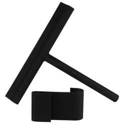 Fönsterrengöring-Duschskrapa set med hållare - Svart - 22,7 cm bred - Ingen borrning