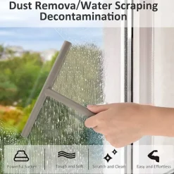 Fönsterrengöring-Duschskrapa, Silikon Duschskrapa, Duschskrapa, 2 st