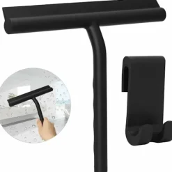Fönsterrengöring-Duschskrapa Silikon duschskrapa Duschskrapa med krok för rengöring av dusch, badrum, kök, glas, kakel, speglar, fönster, bilar