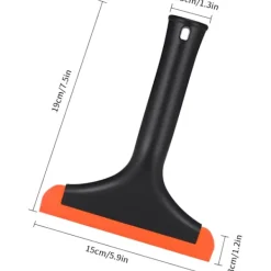 Fönsterrengöring-Duschskrapa, silikongummiskrapa med 15 cm blad och 19 cm handtag, bilfönsterskrapa liten skrapa
