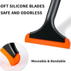 Fönsterrengöring-Duschskrapa, silikongummiskrapa med 15 cm blad och 19 cm handtag, bilfönsterskrapa liten skrapa