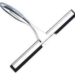 Fönsterrengöring-Duschskrapa, uppdaterad fönsterskrapa Hushållsskrapa i rostfritt stål för badrumsspegelfönster i bilar, multifunktionell