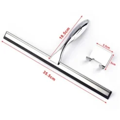 Fönsterrengöring-Duschskrapa, uppdaterad fönsterskrapa Hushållsskrapa i rostfritt stål för badrumsspegelfönster i bilar, multifunktionell