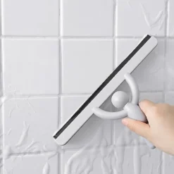 Fönsterrengöring-Duschskrapa, vit färg, storlek 25,5X14,5cm