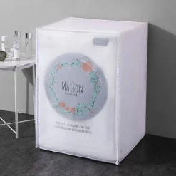 Tvättillbehör-/EA/ Garlandmönstrade tvättmaskinsöverdrag, vattentätt tvättmaskinsskydd C