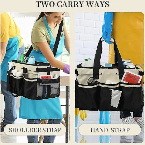 Tvättillbehör-/EA/Städväska med Multifunktionell Ficka & Justerbar Axelrem för Städmaterial