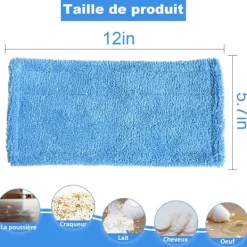 EURL Städmoppar-(ee) 3-pack, blå Swiffer-kompatibla, återanvändbara ersättningsdukar