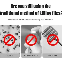 Skadedjur & Insekter-Elektrisk flugfångare, helt automatisk flugfälla med avtagbar bricka för inomhusflugor