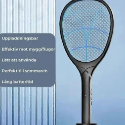 Skadedjur & Insekter-Elektrisk flugsmälla - Effektiv och uppladdningsbar Svart