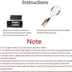 Skadedjur & Insekter-Elektrisk flugsmälla Kompatibel Hem 1 Lager Mesh Myggdödare Racket-c Svart