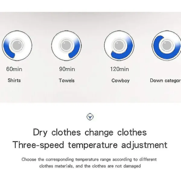 Torktumlare-Elektrisk klädtork med fjärrkontroll, bärbar, ljudlös, varmluftstork, klädtorkningsställ