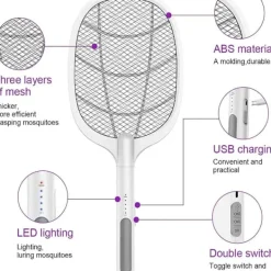Skadedjur & Insekter-Elektrisk myggfångare insektsdödare elektrisk flugdödare 2 i 1