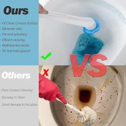 FMYSJ Rengöringsmedel-Engångs Toalettrengöringssystem med 24 st Desinficerande Refiller, Toalettborste Fresh Brush Set (24 Desinficerande Refiller) (FMY)