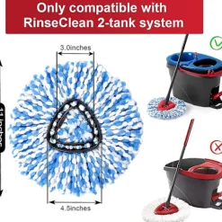 DAO Städmoppar-Ersättningsbas för Spin Mop, endast för Ocedar Rinseclean 2-tankssystem. Ersättningsbas för Spin Mop-huvuden för O Cedar Mop, ersättningshuvud [db] | Fyndiq