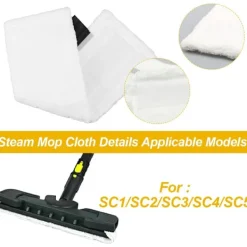 BEBETTER Ångtvättar-Ersättningsdukar för Kärcher ångtvättar, mikrofibergolvdukar, lämpliga för Kärcher Easyfix-modeller SC1, SC2, SC3, SC4, SC5. Mikrofiberduk