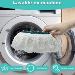 Generic Städmoppar-Ersättningsmopphuvud, kompatibelt med Leifheit Clean Twist Mopp, Ersättningsmopphuvud för moppset