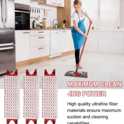 INF Städmoppar-Ersättningsmopphuvuden för Vileda Ultramax Elektrisk Mopp, Tvåfärgade Mikrofiber, 2-pack - För effektiv rengöring